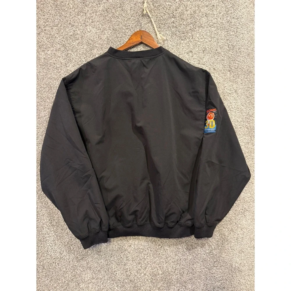 Sonic Windbreaker Pullover Mens XL Black 2004 National Convention V-Neck Jacket